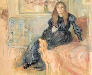 Berthe Morisot Julie Manet et son Levrier Laerte, oil on canvas